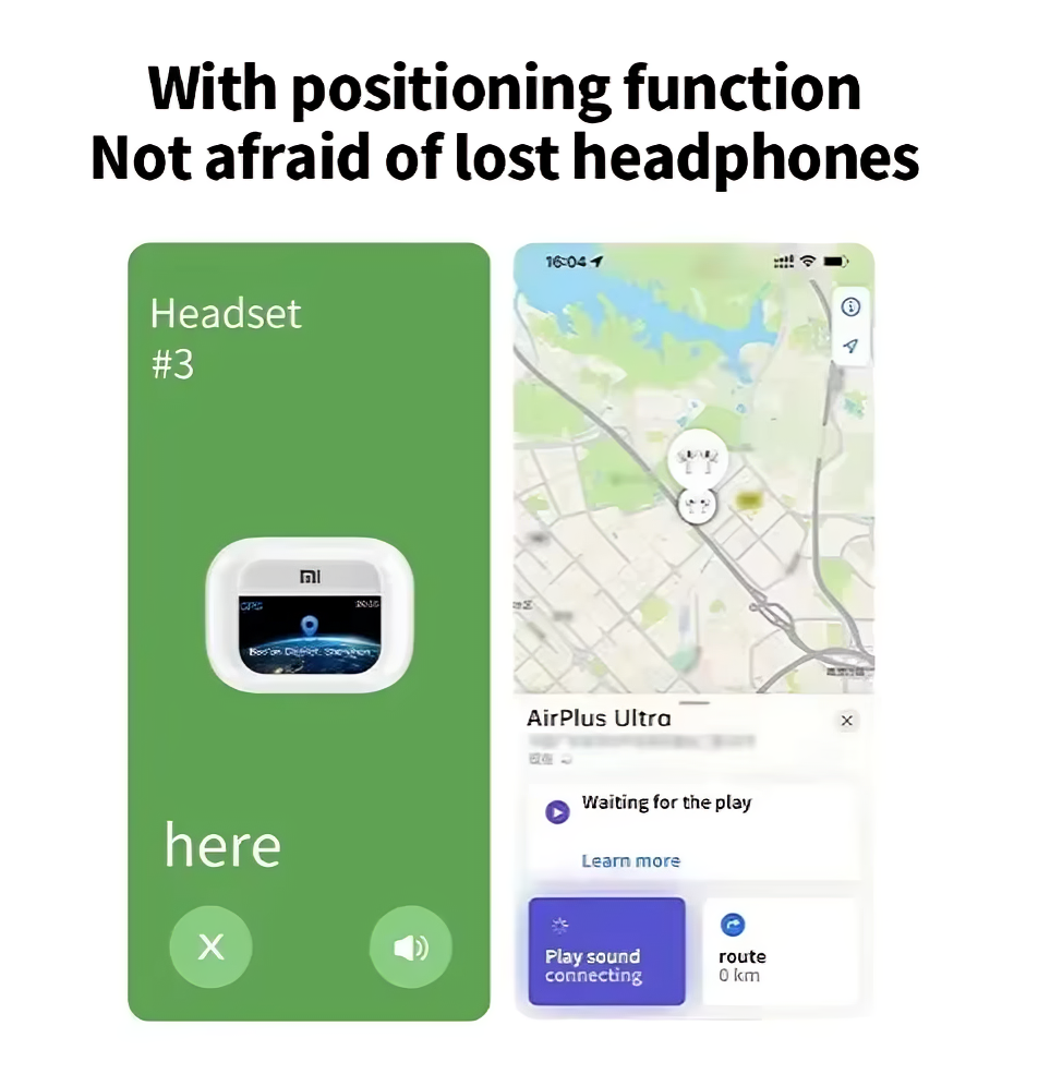 Noise Cancelling Earbuds with Screen