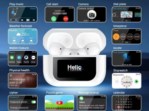 Noise Cancelling Earbuds with Screen